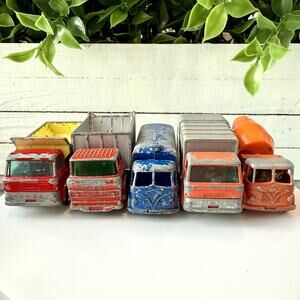 Vintage Lesney Matchbox Trucks Lot of 5 - Diecast Construction & Utility Vehicle